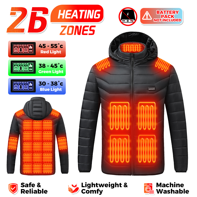 Outdoor Camping Jacket - Heated Jacket 26 Heating Zones Waterproof