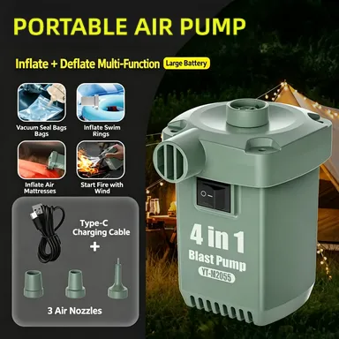 Outdoor Camping Mattress - Mini Wireless Air Pump USB Rechargeable