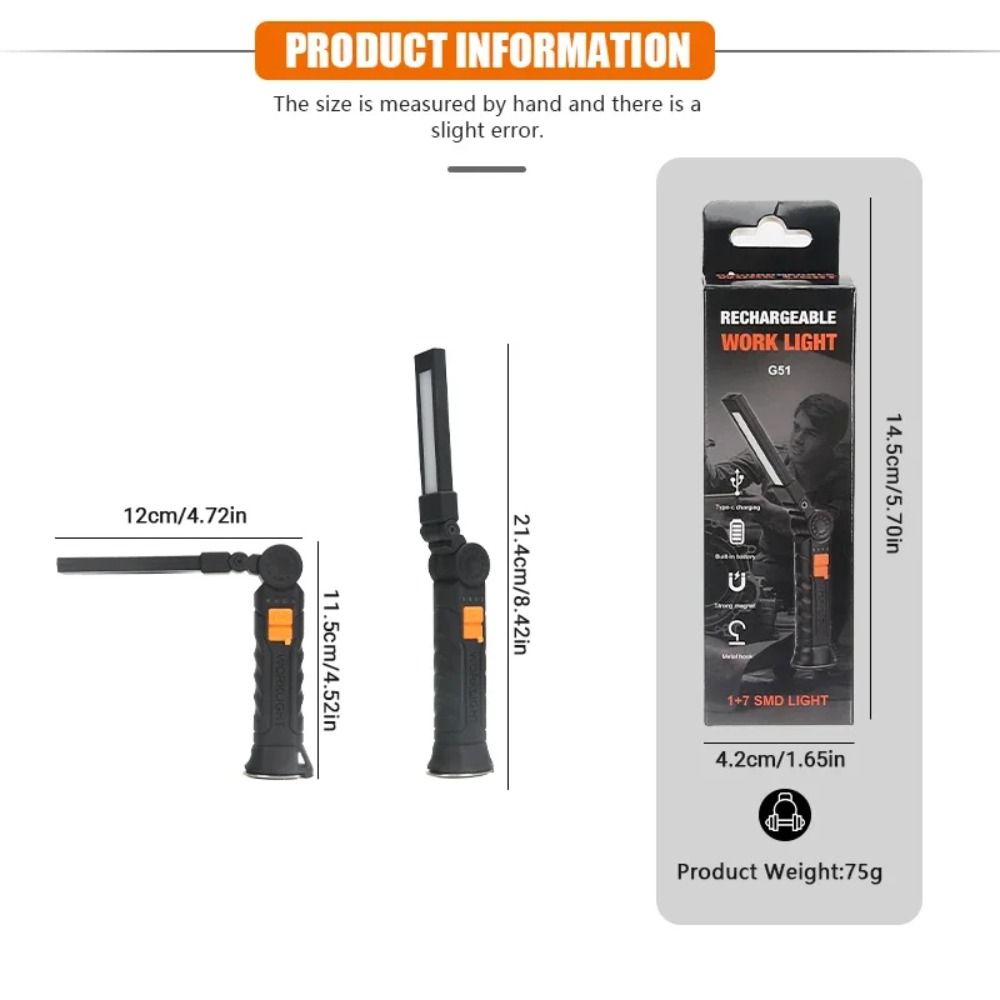 Portable COB LED Flashlight US - Battery Outdoor Camping 评论和价格