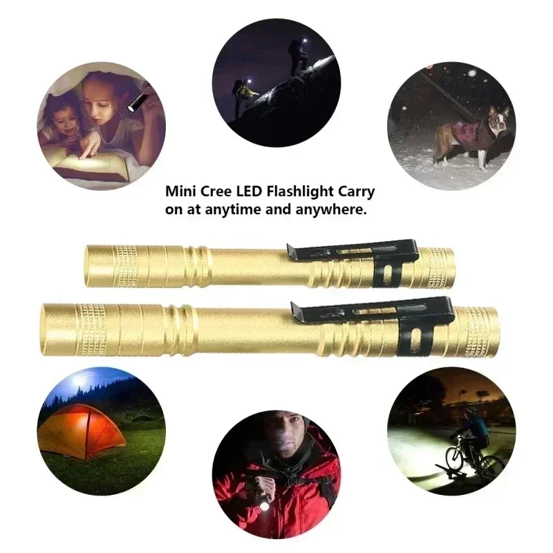 Portable Mini LED Pen Flashlig - Battery Outdoor Camping 评论和价格