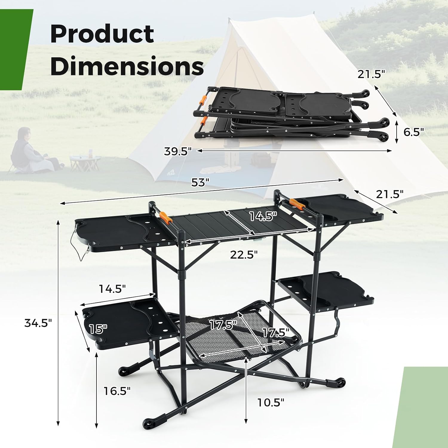 Portable Outdoor Folding Cooki - Outdoor Camping Kitchen Setup 评论和价格