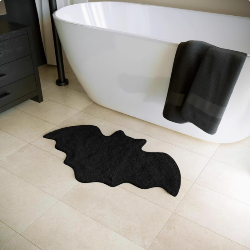 Black Halloween Bat Rug Non Sl - Outdoor Camping Kitchen Setup 评论和价格