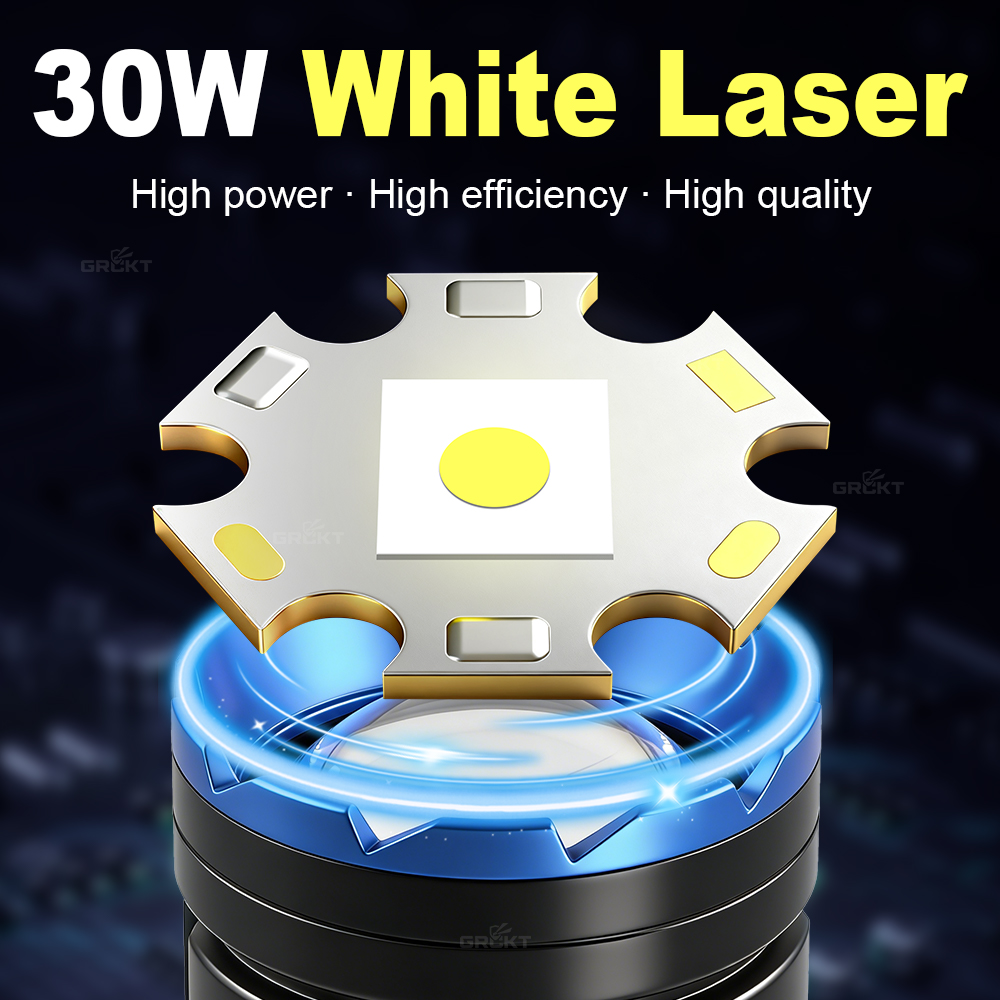 White Laser Camping Flashlight - Battery Outdoor Camping 评论和价格