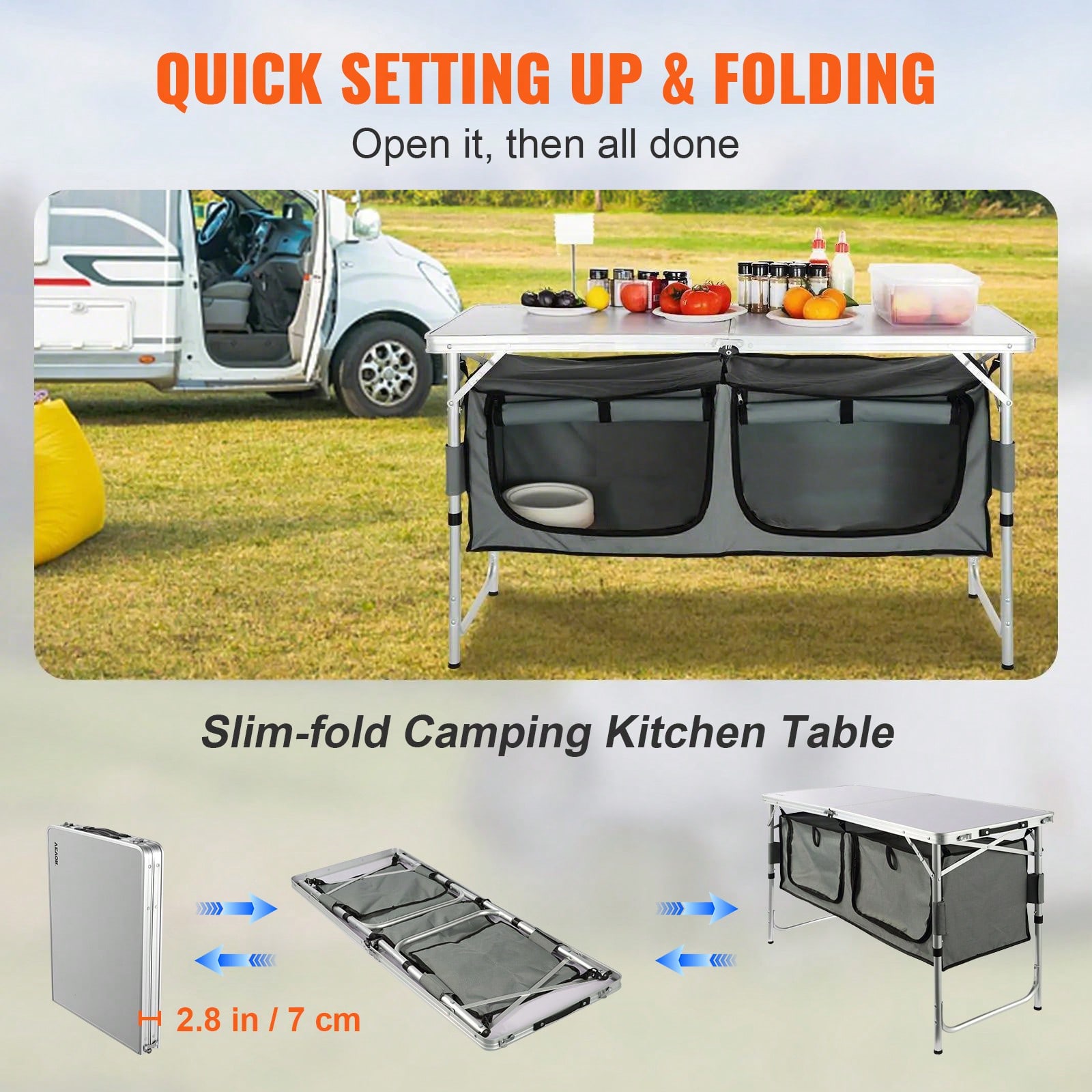 Quick‑Set‑Up Folding Camping K - Outdoor Camping Kitchen Setup 评论和价格