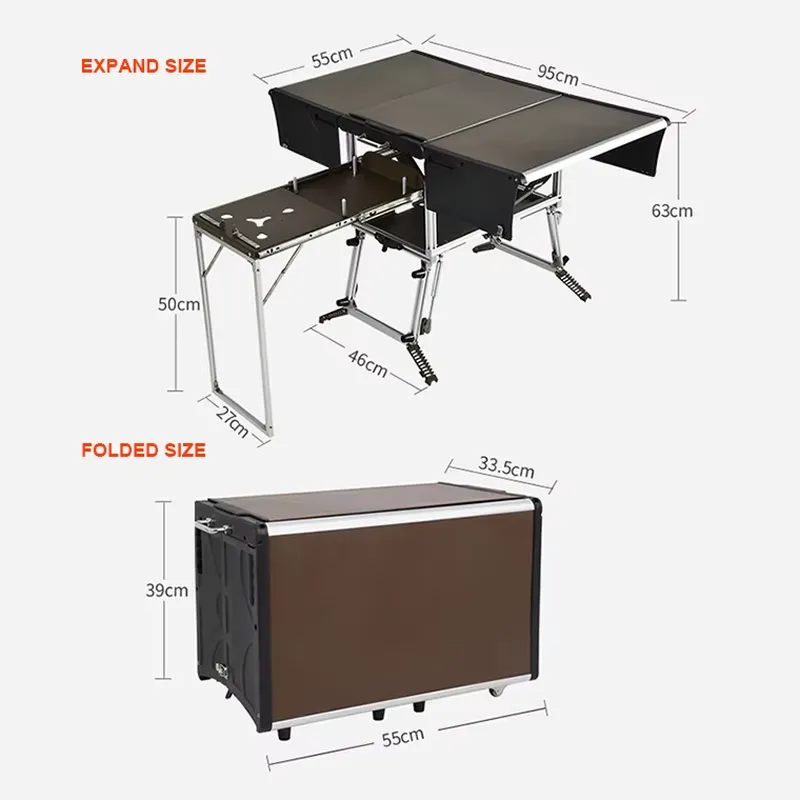 Convenient Camping Kitchen Box - Outdoor Camping Kitchen Setup 评论和价格