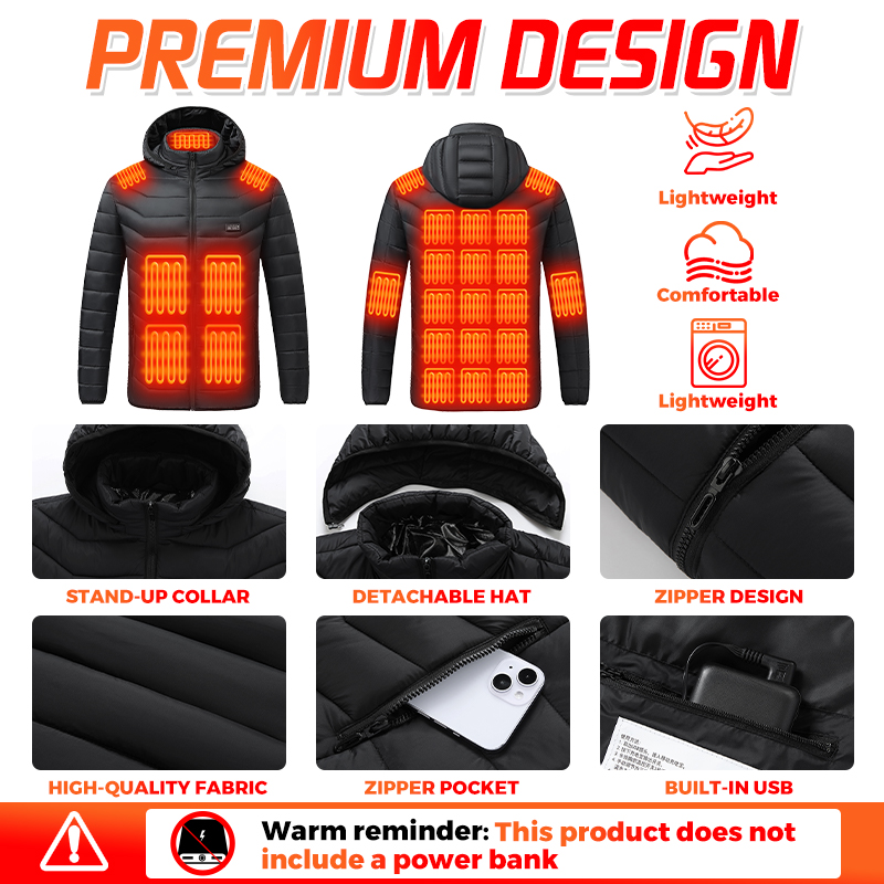 Heated Jacket 26 Heating Zones - Outdoor Camping Jacket 评论和价格