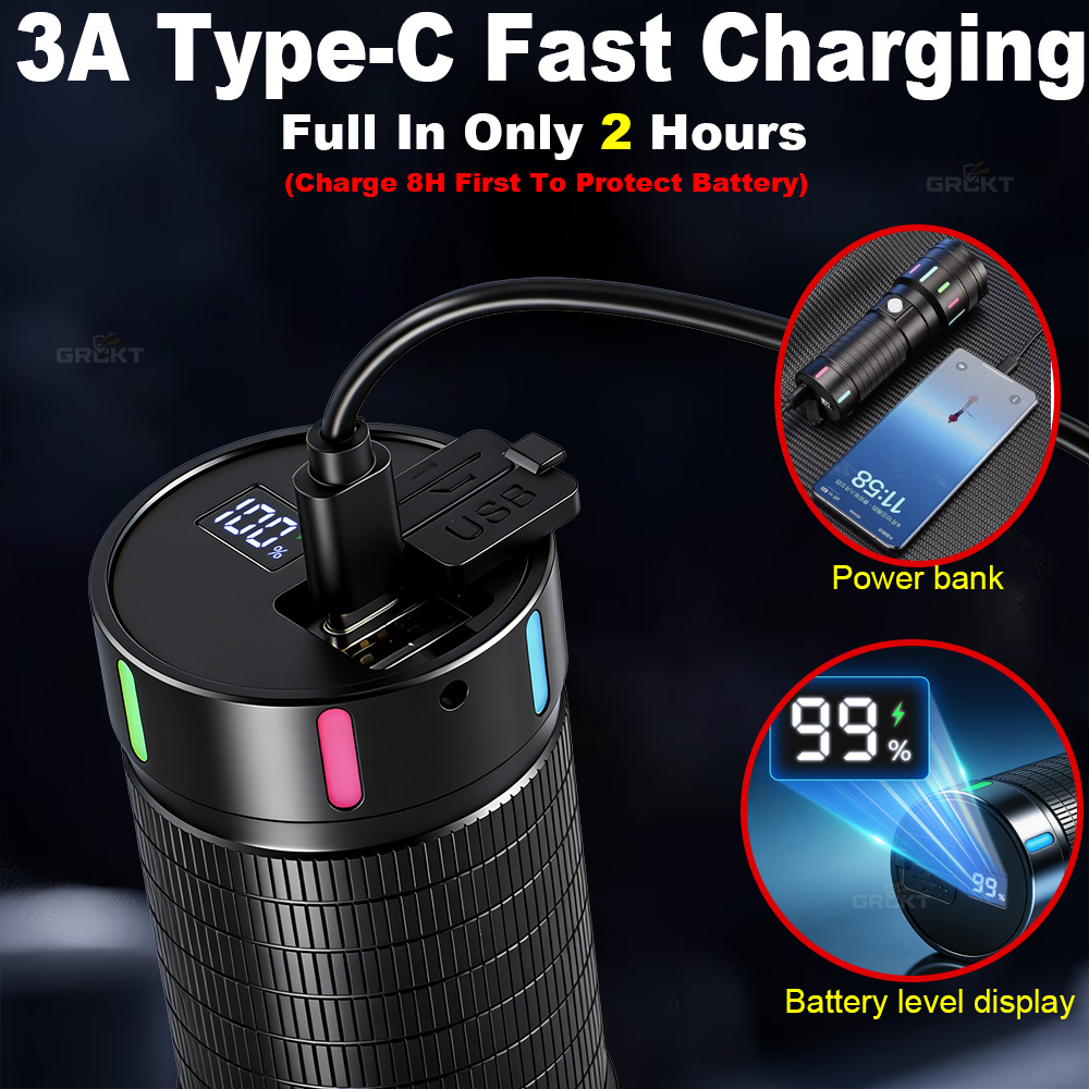 80000CD Most Powerful LED Flas - Battery Outdoor Camping 评论和价格