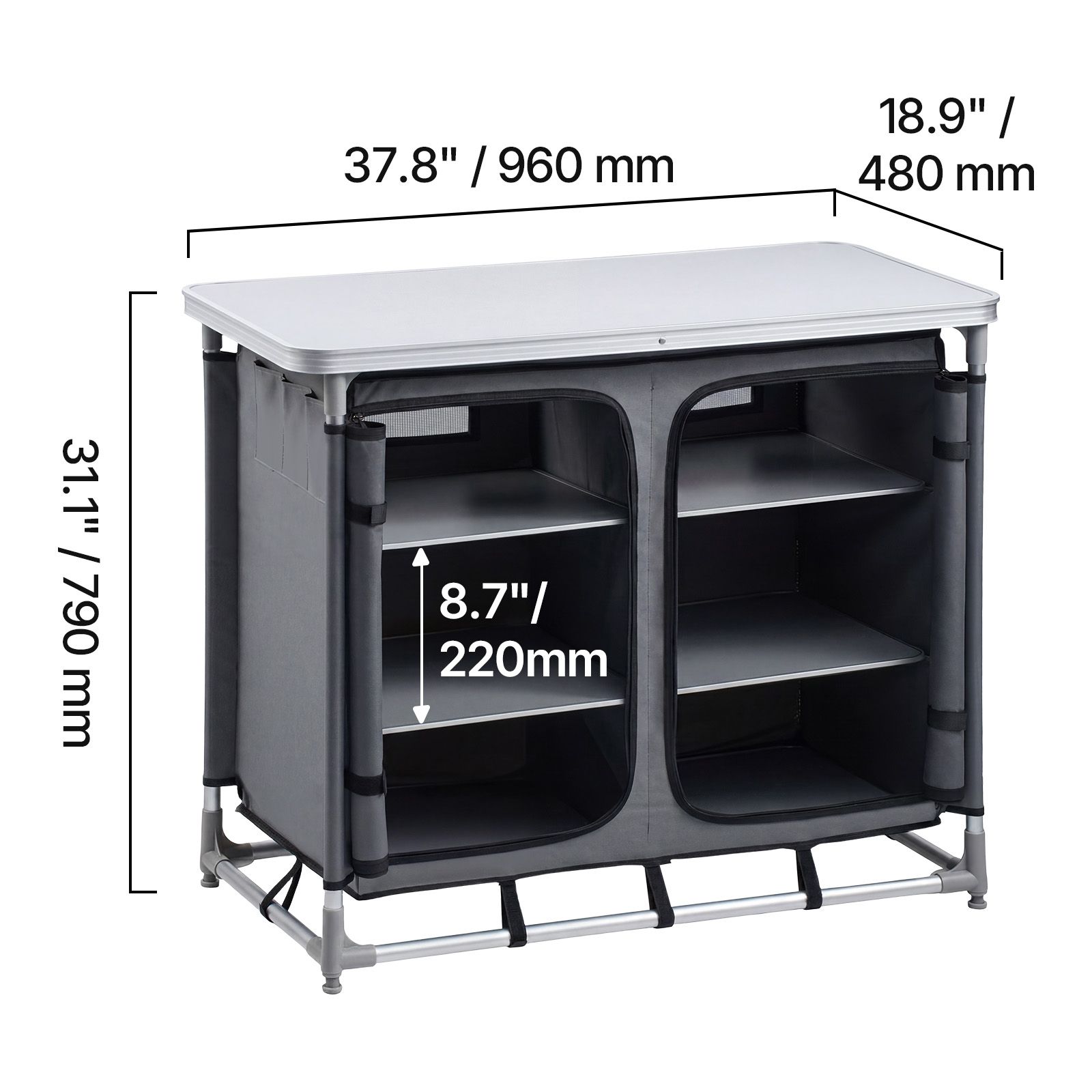 Camping Storage Cabinet, Outdo - Outdoor Camping Kitchen Setup 评论和价格