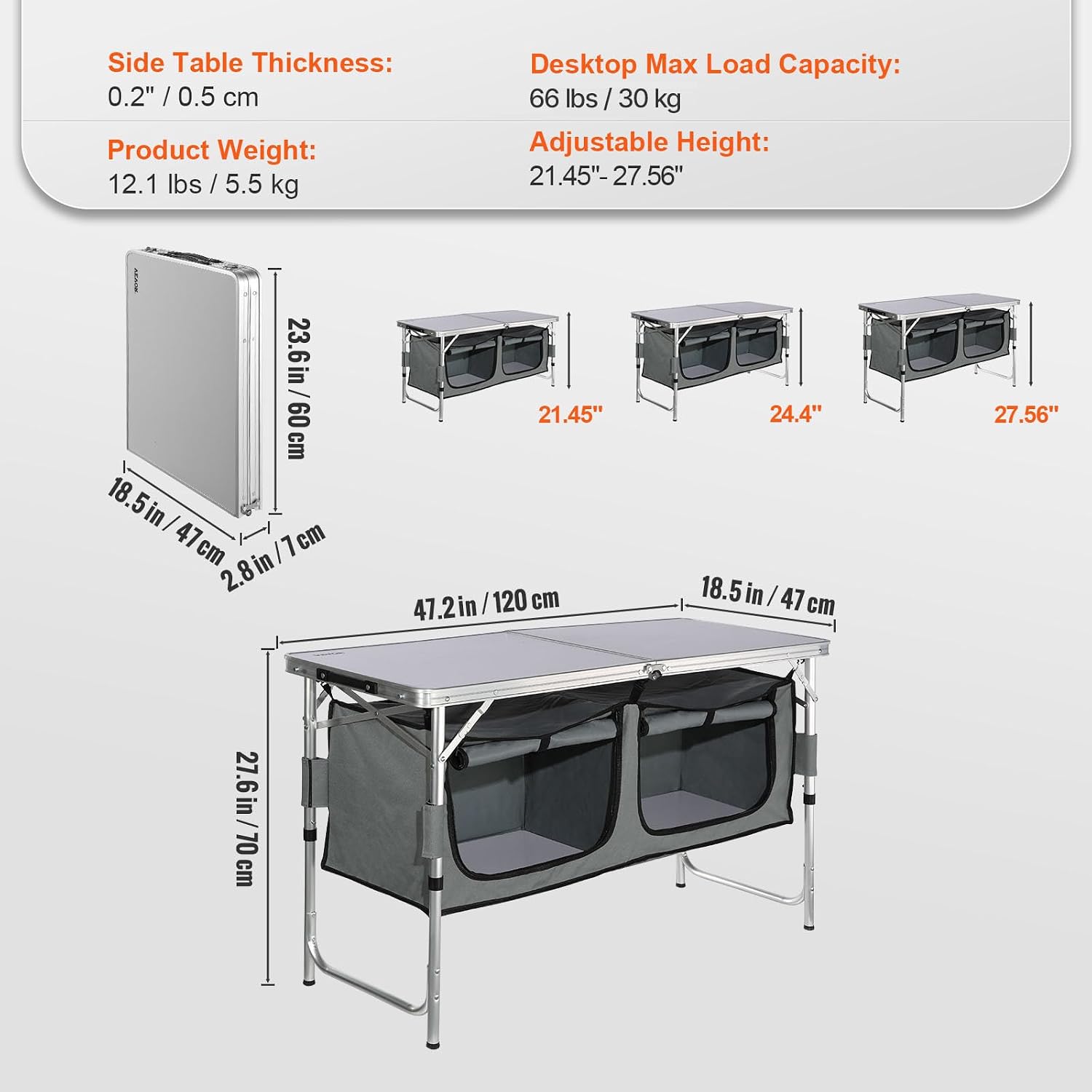 Camping Kitchen Station, 3 Adj - Outdoor Camping Kitchen Setup 评论和价格