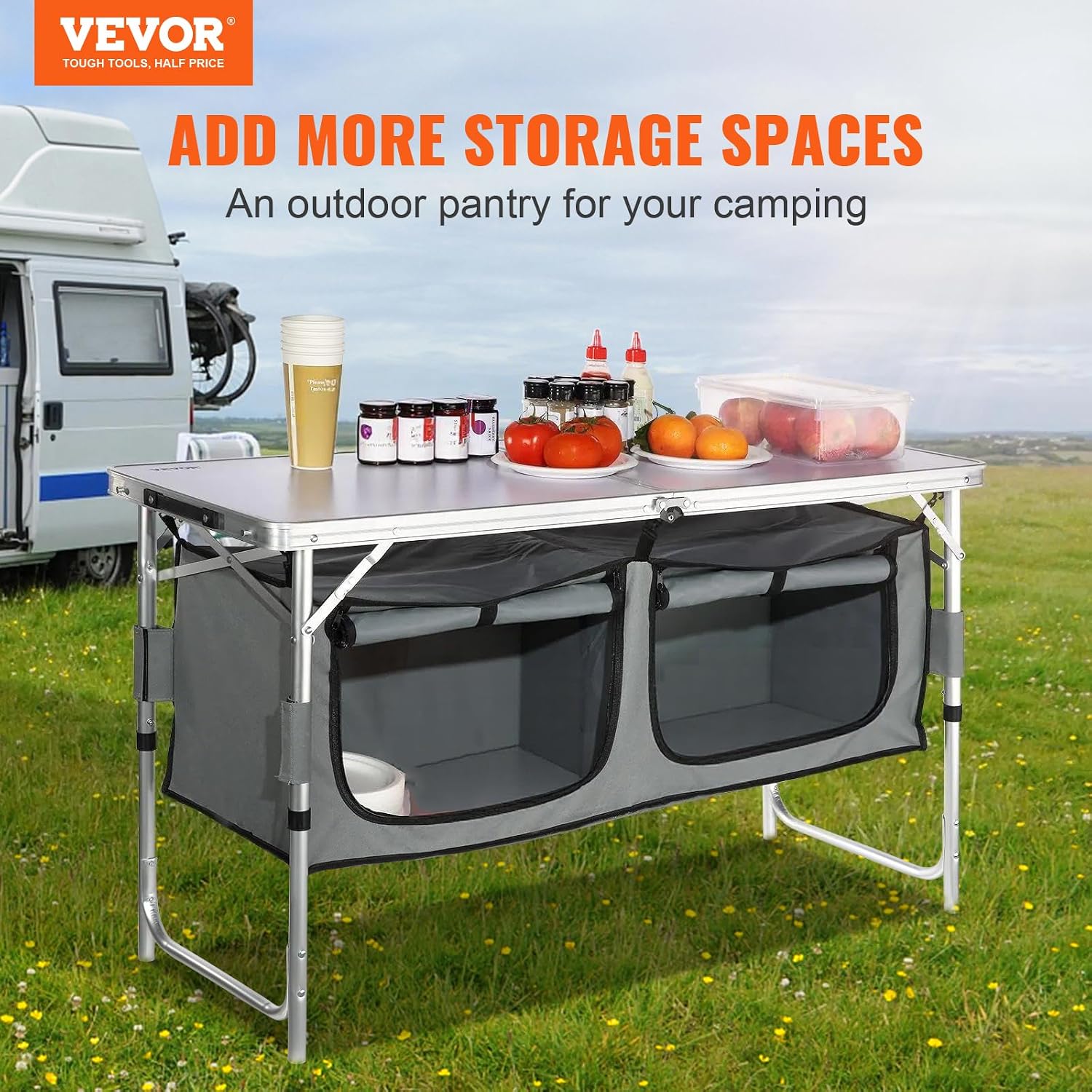 Camping Kitchen Station, 3 Adj - Outdoor Camping Kitchen Setup 评论和价格