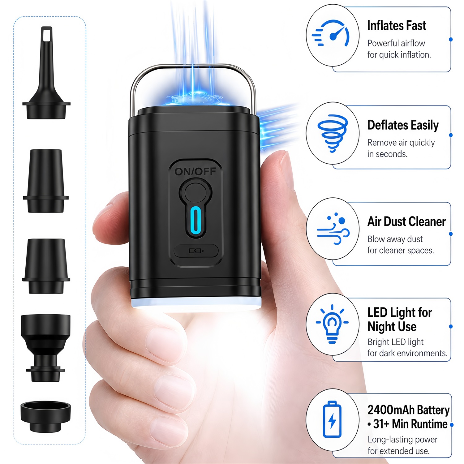 Portable Electric Air Pump Inf - Outdoor Camping Mattress 评论和价格