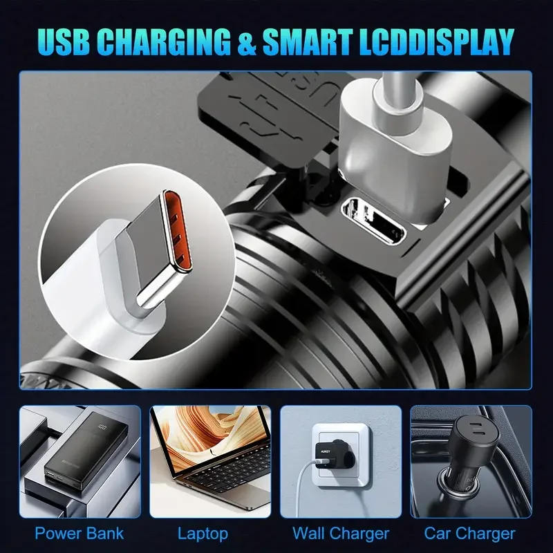 Tactical LED Flashlight 2000LM - Battery Outdoor Camping 评论和价格